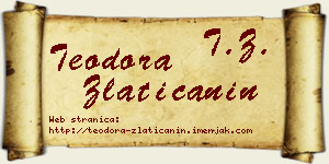 Teodora Zlatičanin vizit kartica